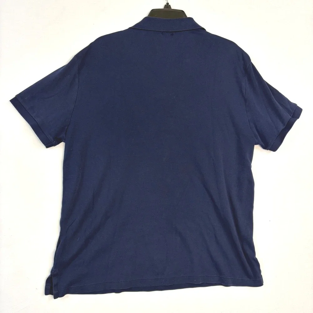 Polo Ralph‎ Lauren Mens Custom Slim Fit Polo Shirt Navy Blue XL Pony Logo Preppy
